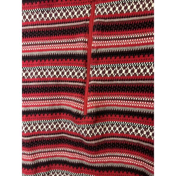 Woolrich top shirt Women Red 1/2 Zip Pullover Mock Neck southwest Knit small - Picture 2 of 5